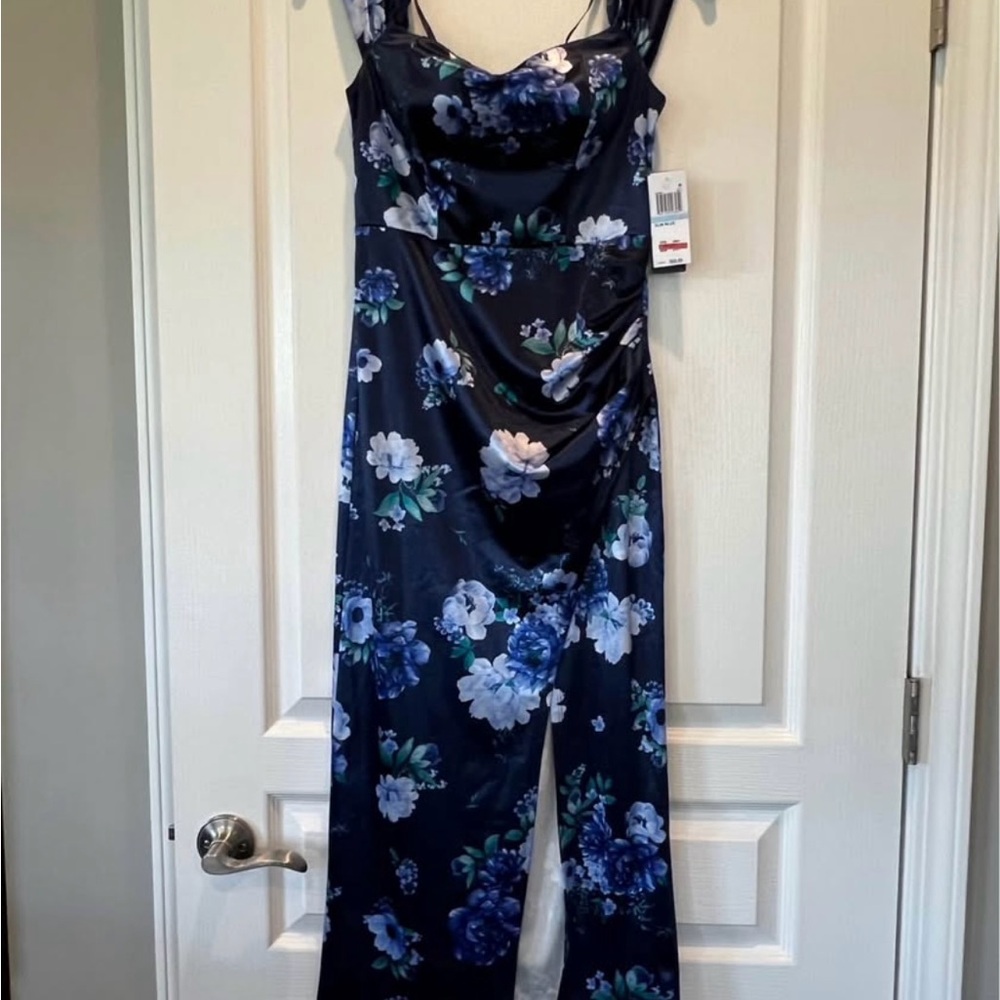 City Studio Navy Blue Floral Dress - Size 5/6 - NWT